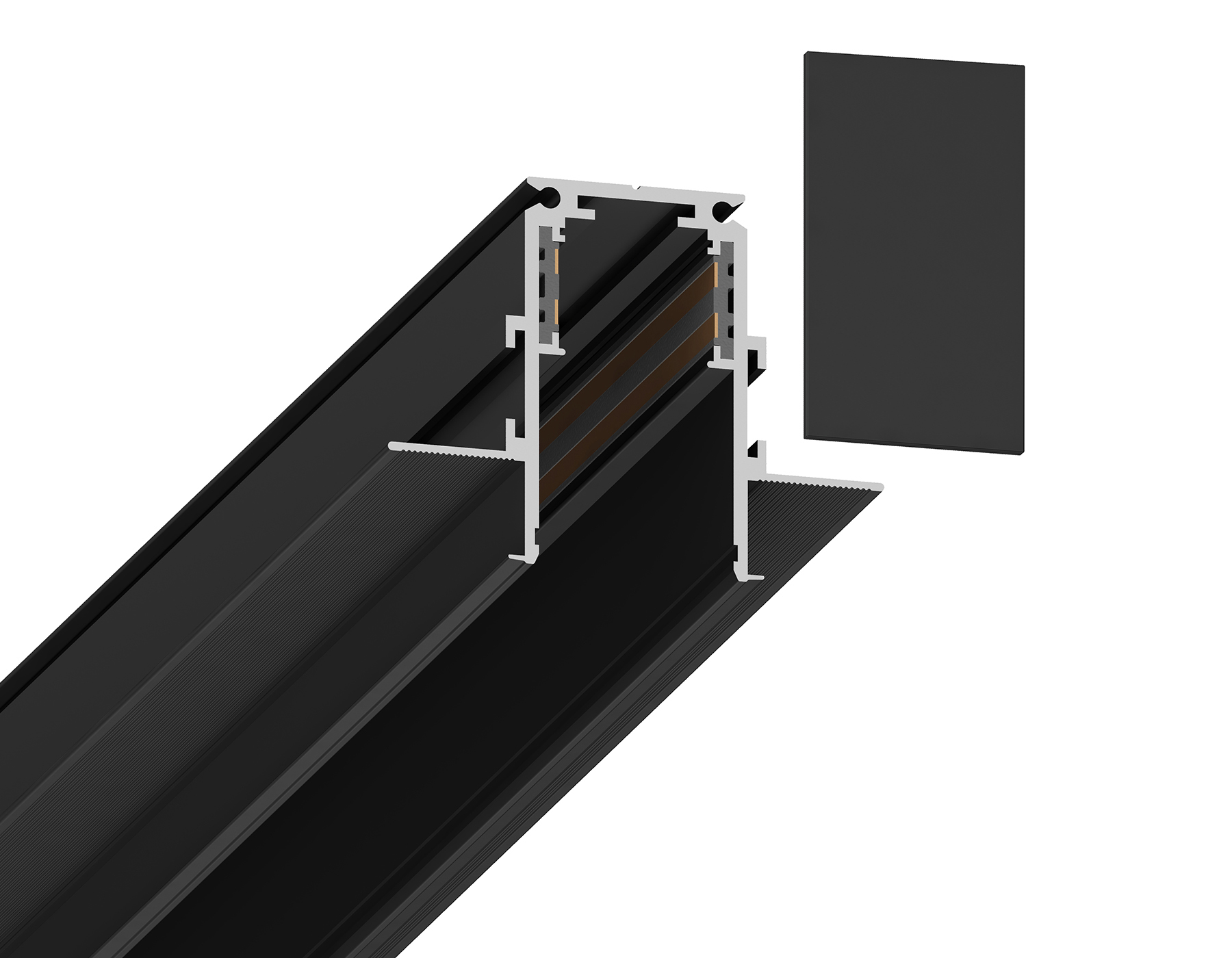 Заглушка для встраиваемого магнитного шинопровода Magnetic 48V (2шт) GL3608 BK черный AMBRELLA