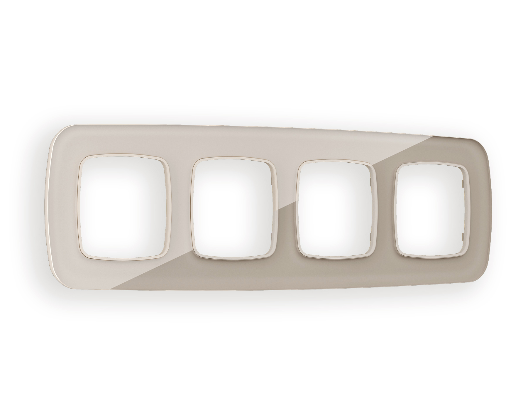 OF350604 Рамка OMEGA Radian (Серо-бежевый Стекло закаленное натуральное) 4-ая