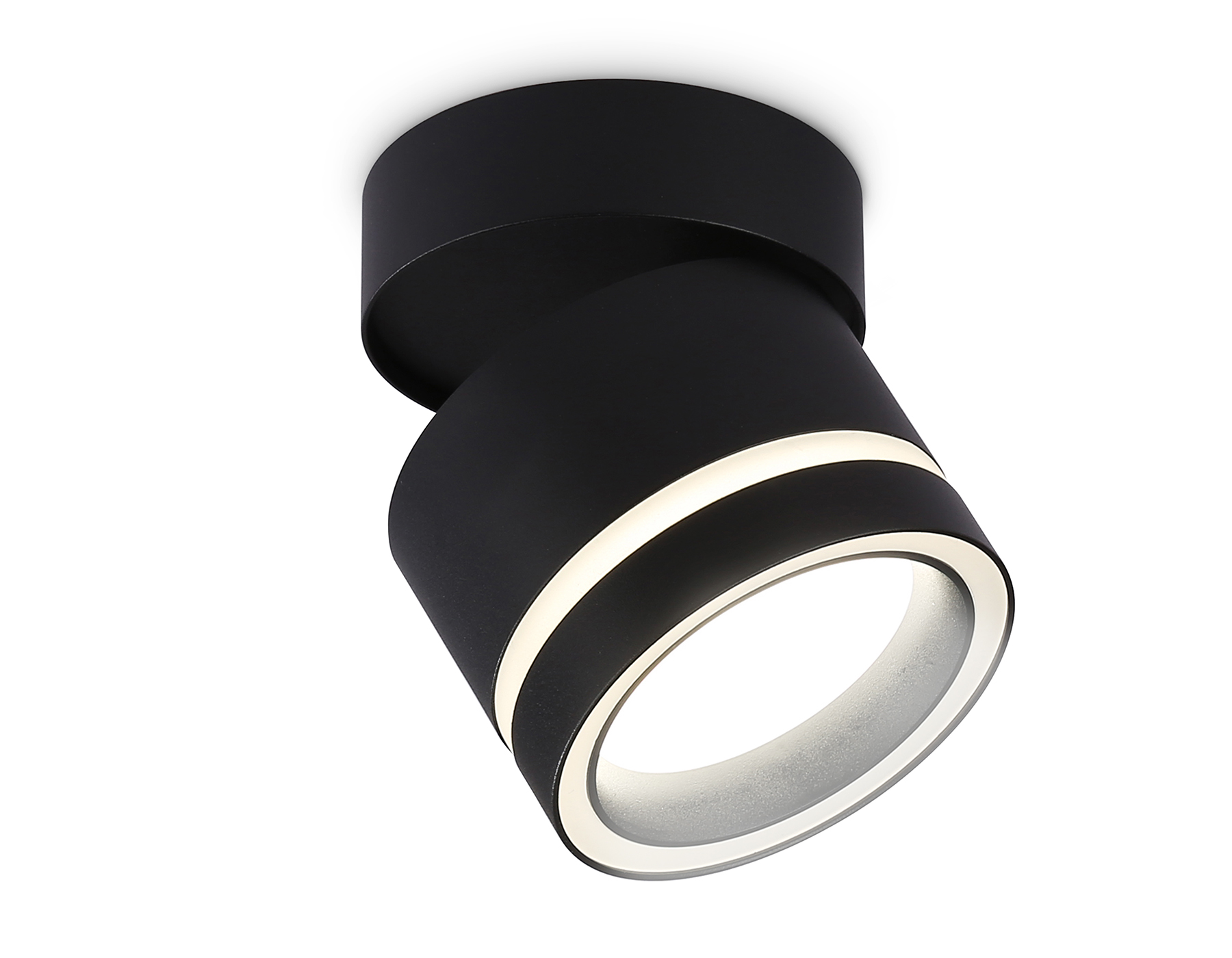 Светильник накладной AMBRELLA TA1445 BK/FR черный/белый матовый GX53 max 12W D85*90 поворотный 