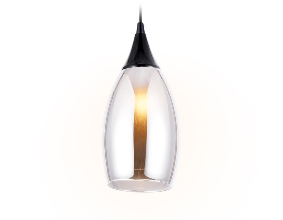 Светильник подвесной Ambrella TR3544 BK/SM черный/дымчатый E14 max 40W D130*1000