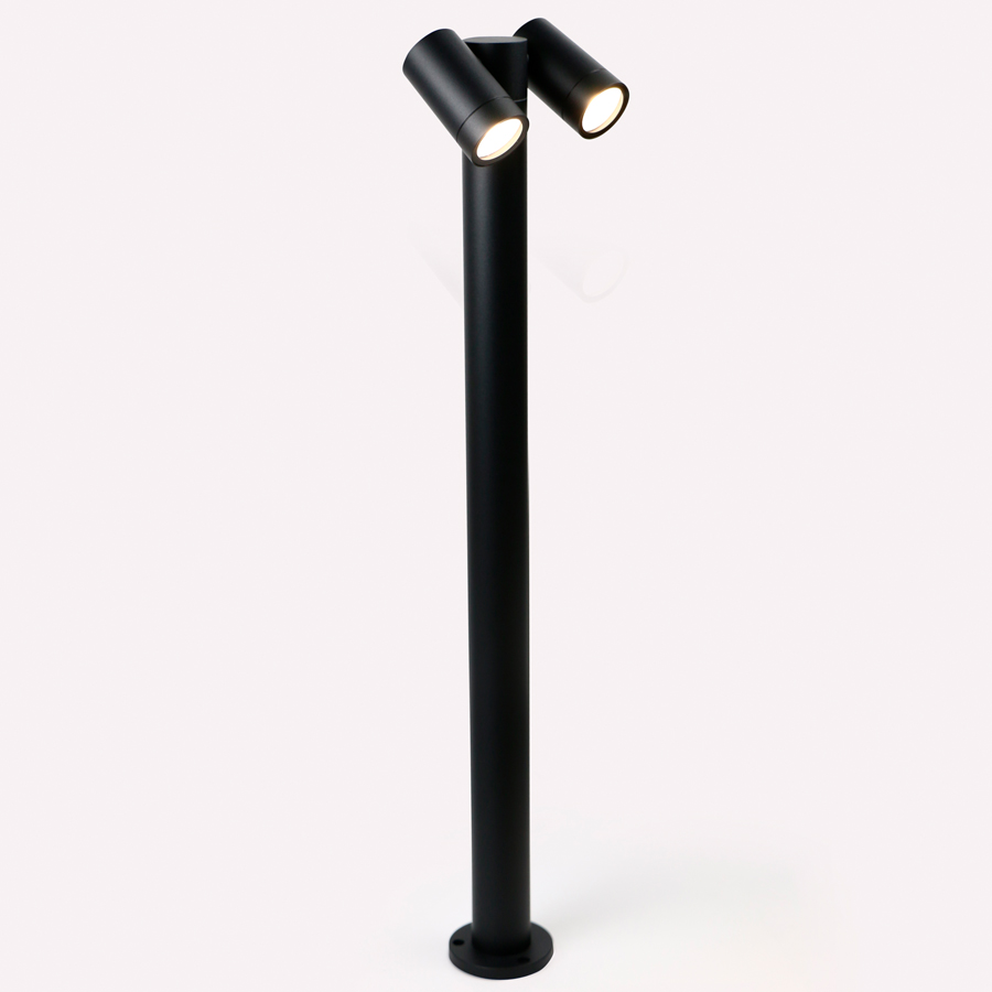 Садово-парковый светильник General GPF-2MR16-GU10-R-IP65 Черный Высокий Люмикс