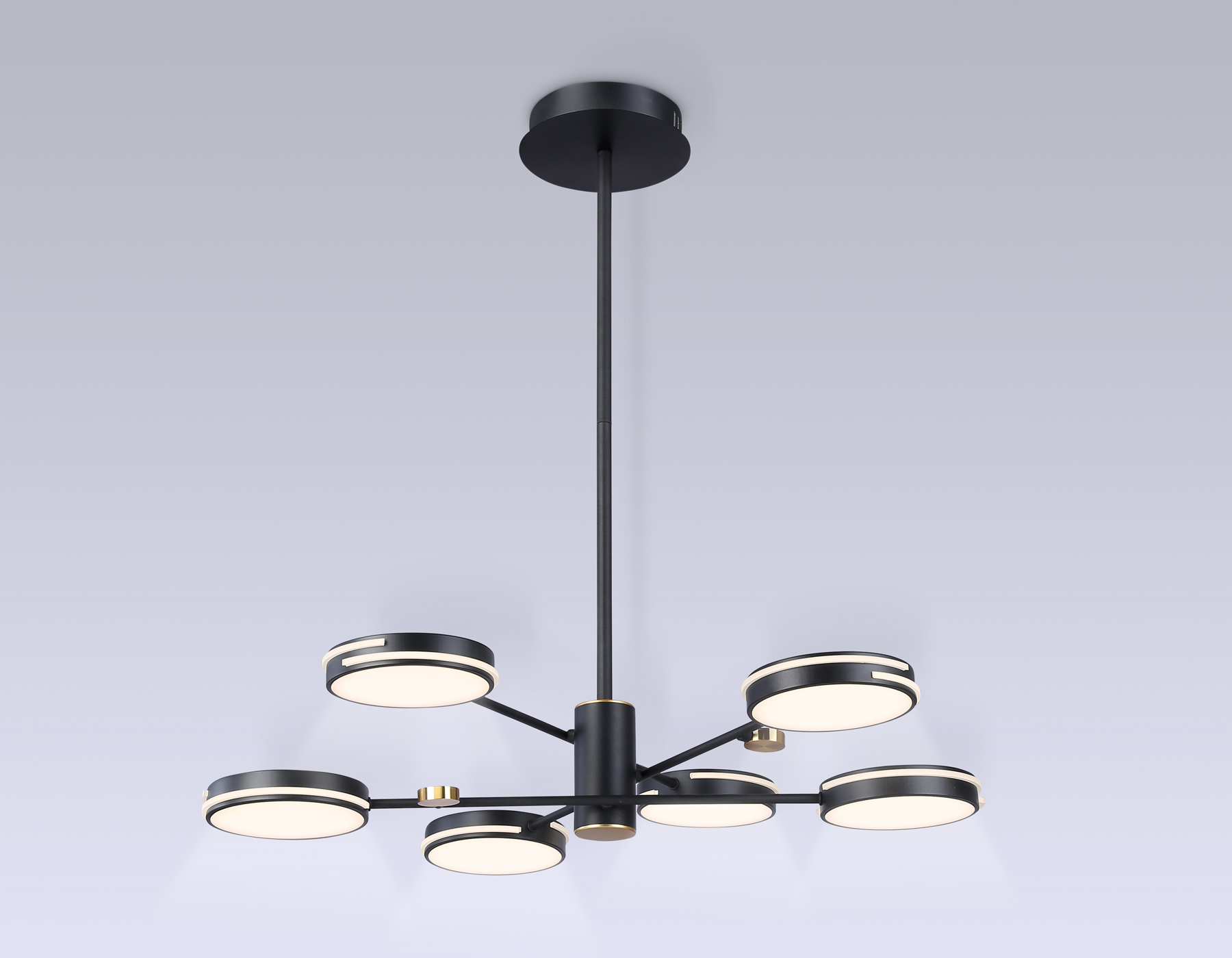 Светильник светодиодный AMBRELLA FL51639/6 BK/GD черный/золото 3000K/4200K/6400K 50W (Без ПДУ)