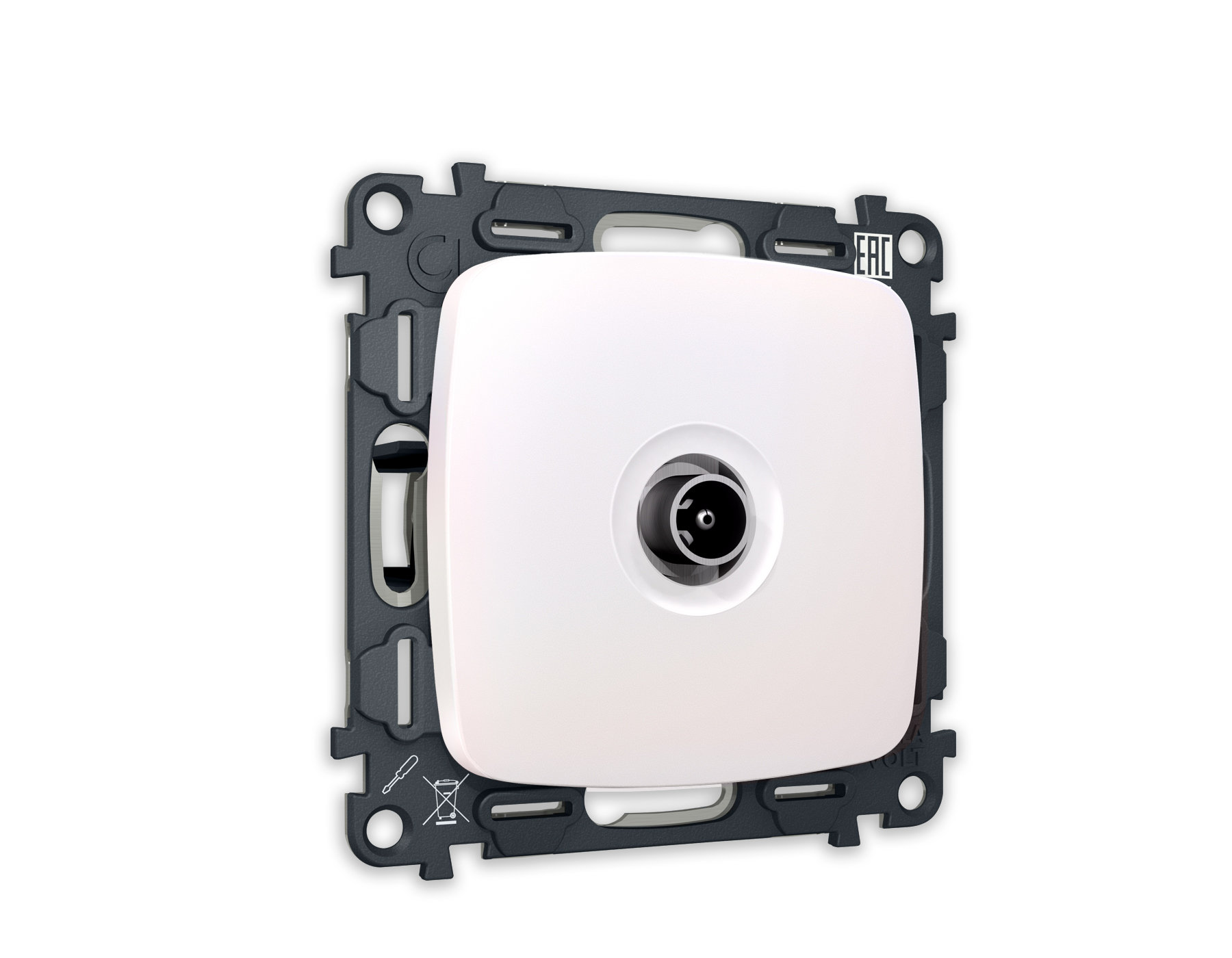 MO213010 Комплект механизма TV розетки оконечной OMEGA Жемчуг 50-870 MHz 1dB QUANT (OP2130, VM202)