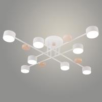 Люстра XI1006/8 WT+WOOD белый/дерево 8х15W GX53 d845 h210, HN25