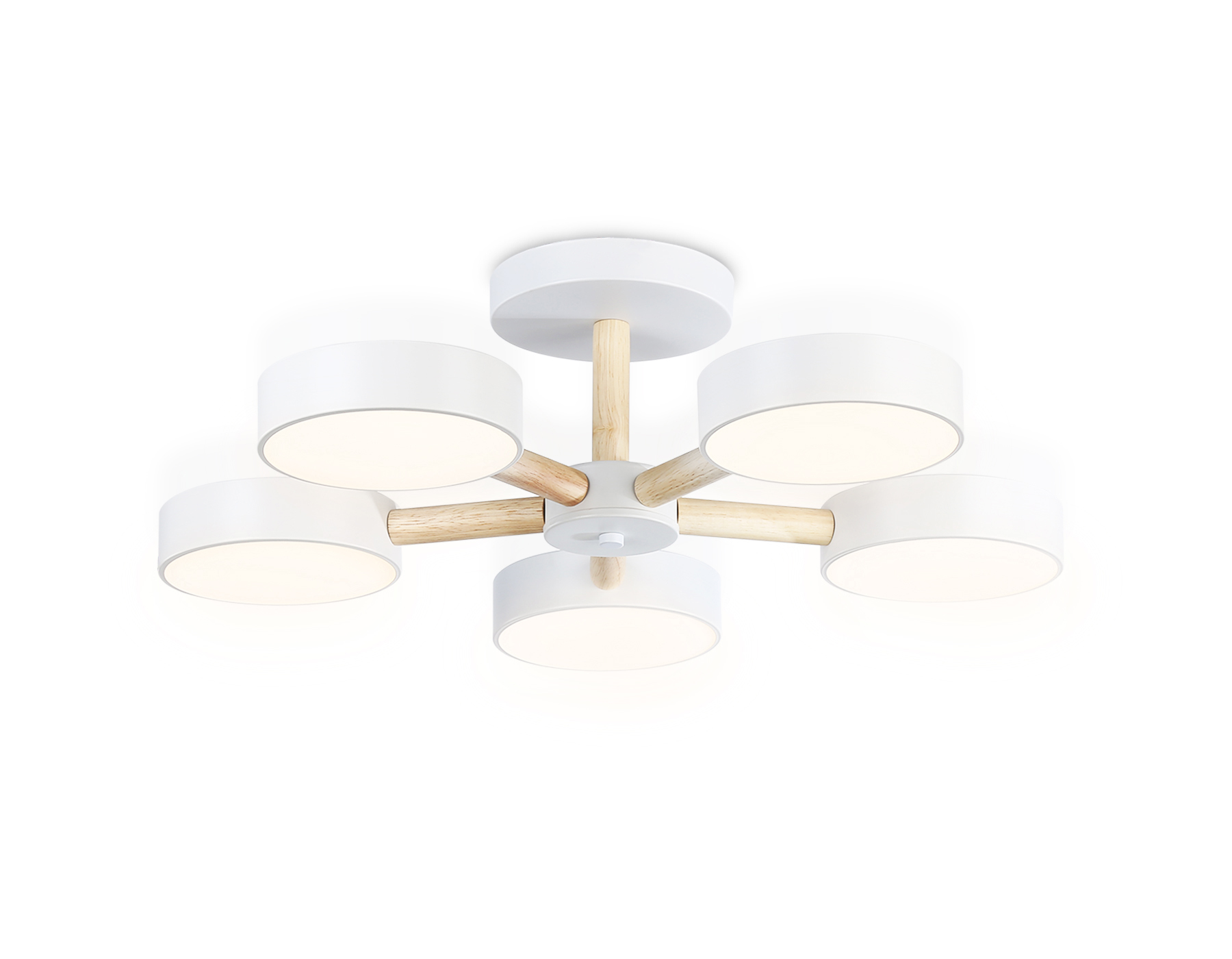 Светильник Ambrella FL4825/5 WH белый 3000K-6400K 65W D580*160 (ПДУ ИК)