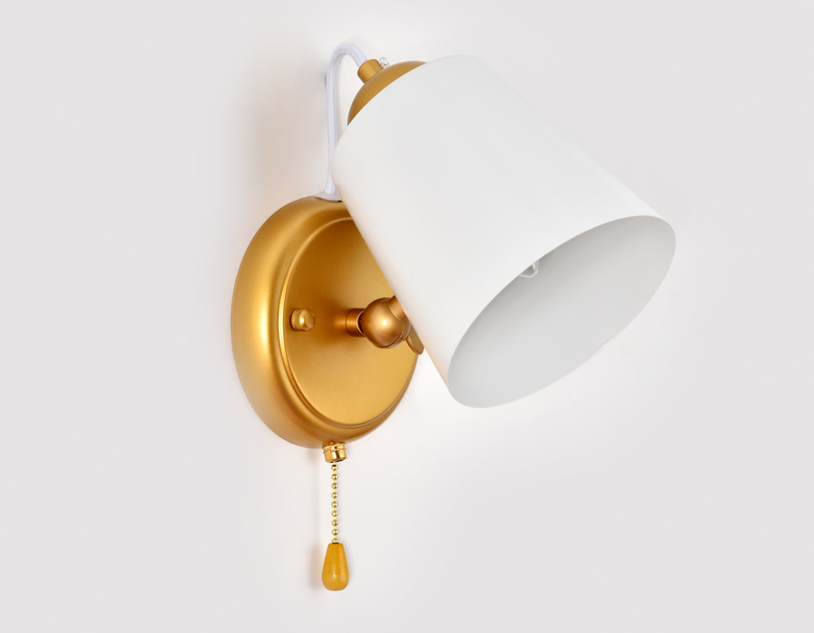 Светильник настенный Ambrella TR3103 WH/GD белый/золото E14 max 40W 260*130*200 с выключателем