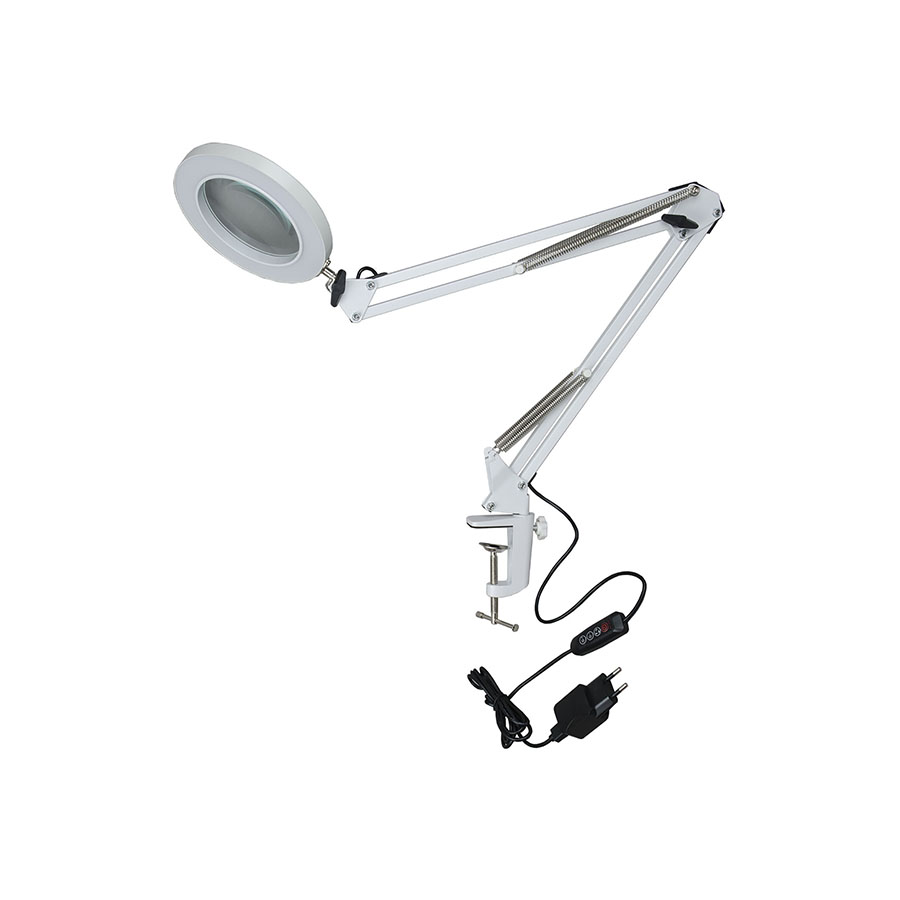 Светильник настольный UNIEL TLD-568 White/LED/300Lm/2700-5500K/Dimmer/X5 с увелич.стеклом 8W Белый