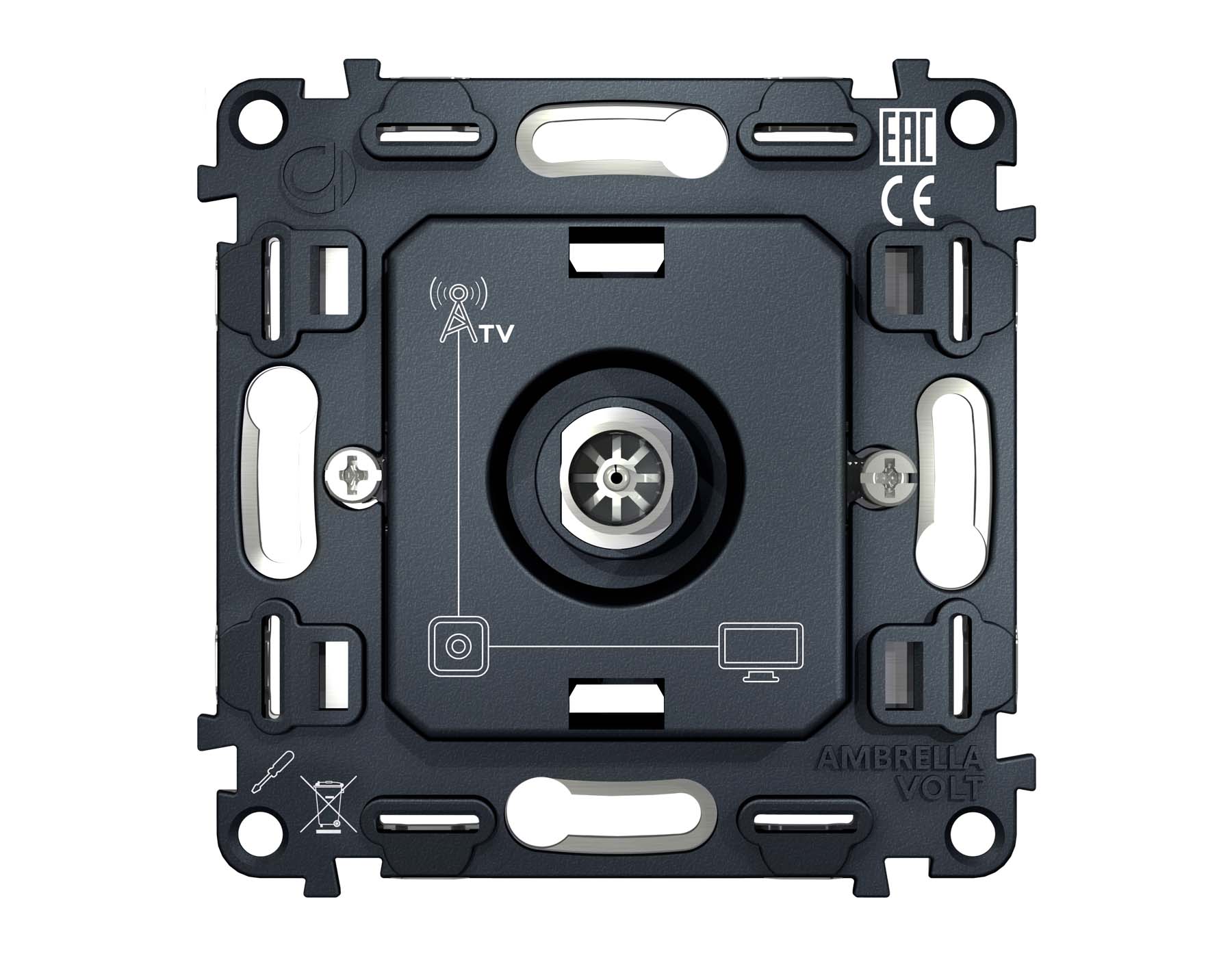 VM202 Механизм TV розетки оконечной 50-870 MHz 1dB QUANT