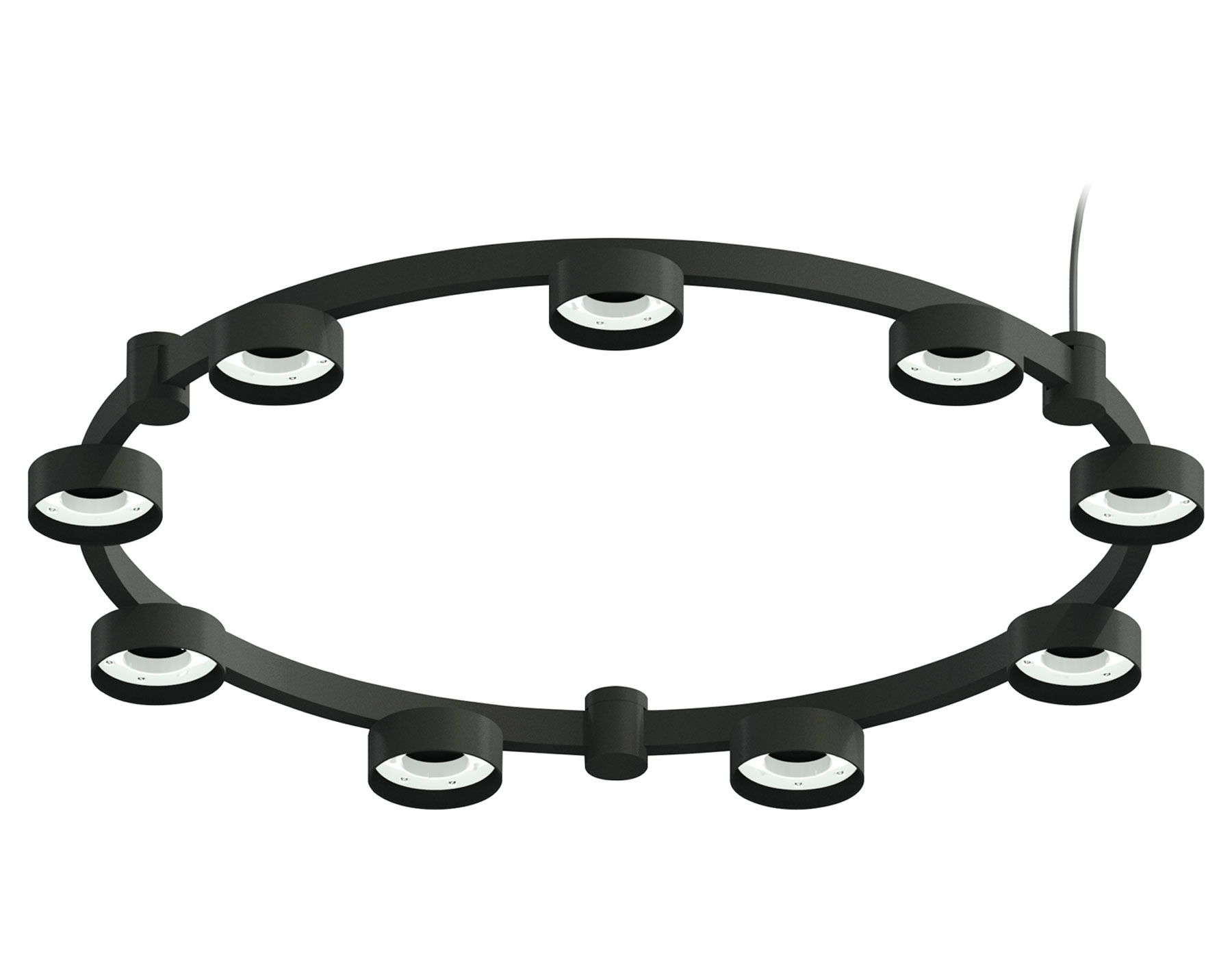 Корпус светильника Techno Ring подвесной D85 C9242/9 SBK черный песок D740*70.5mm GX53/9