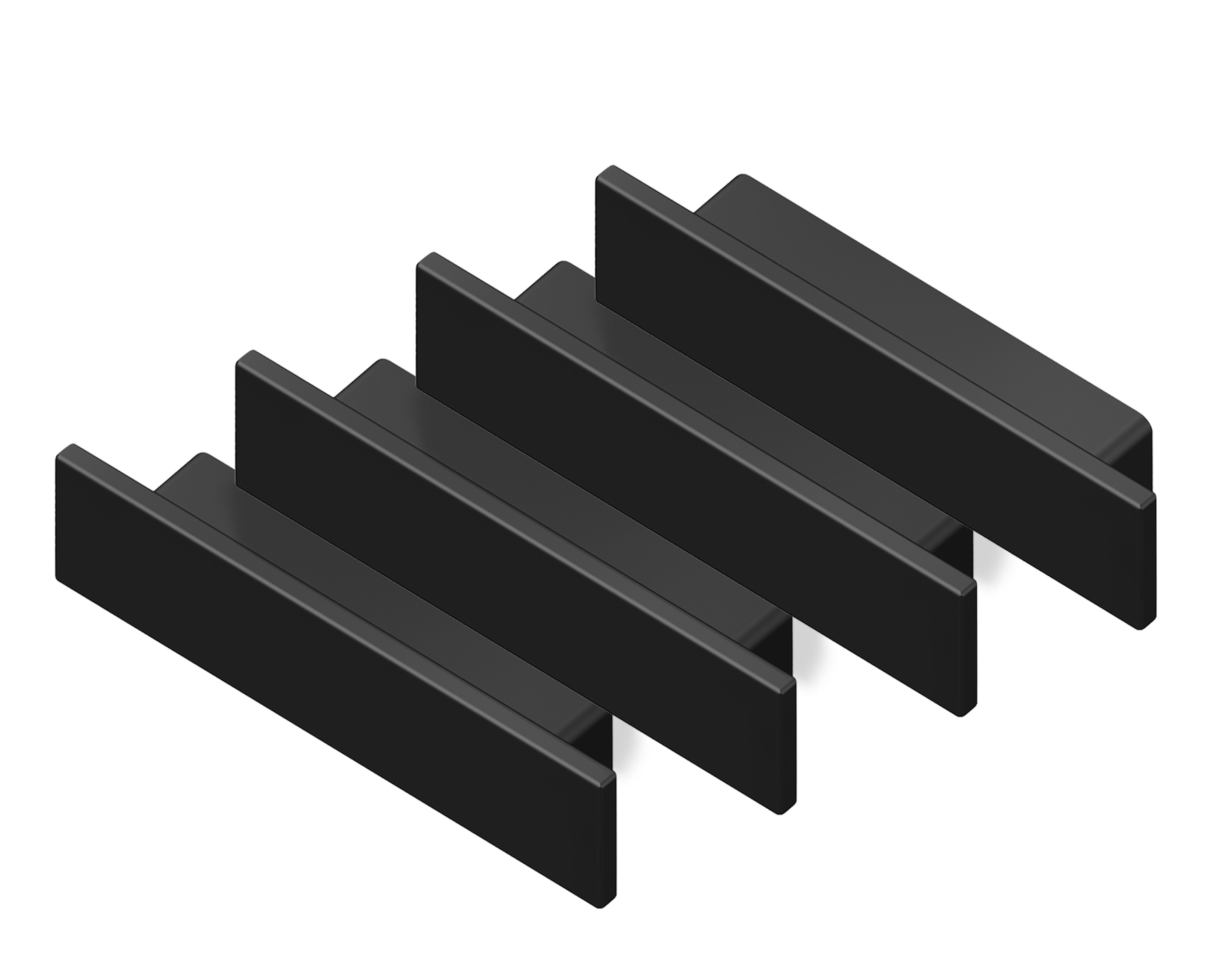 Заглушка GP8451 BK черный 23.8*6 для накладного алюминиевого профиля GP1800 (комплект 4шт)