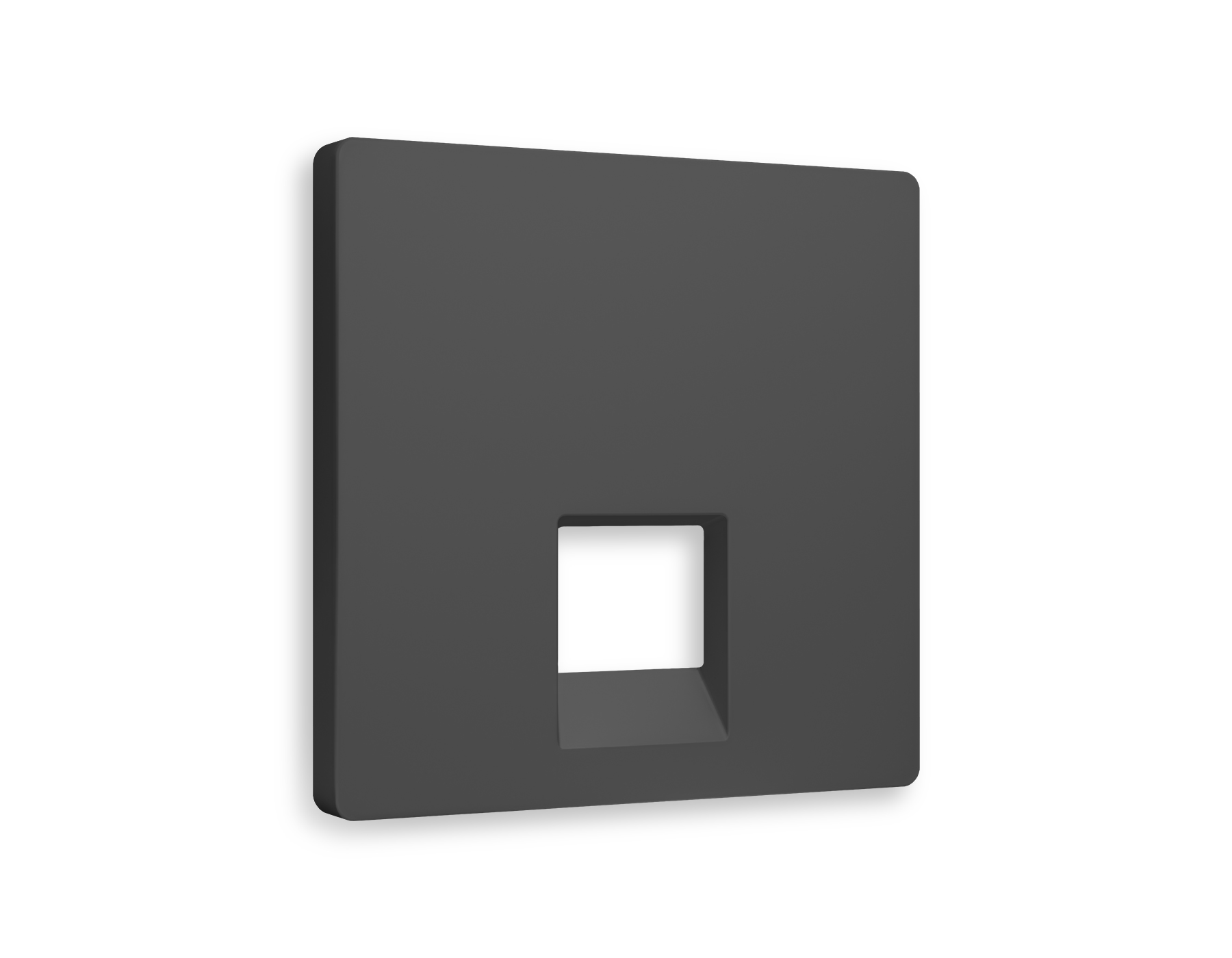 AP9120 Лицевая панель ALFA (Графит Мягкое касание) для компьютерной/телеф розетки RJ-45/RJ-11 QUANT