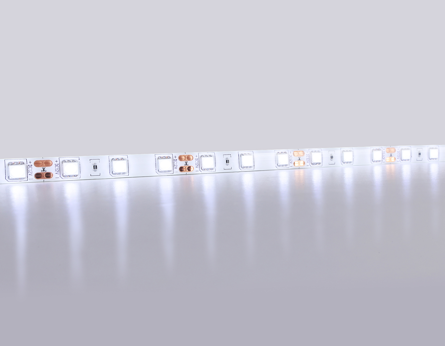 Светодиодная лента AMBRELLA GS2103 5050 60Led/ 14.4W m/ 12V IP65 6500K/ 5000*10*2.87mm (2 конт.)
