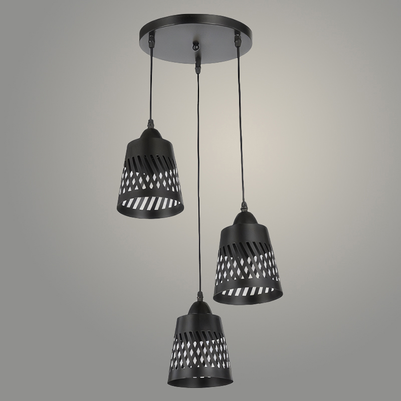 Подвес 6172/3HQ BK черный 3х60W E27 d330 h1000, SSH25