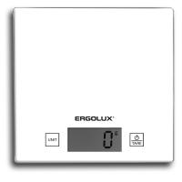 Весы кухонные ERGOLUX ELX-SK01-С01 белые (до 5кг, 150*150 мм) (1/20)