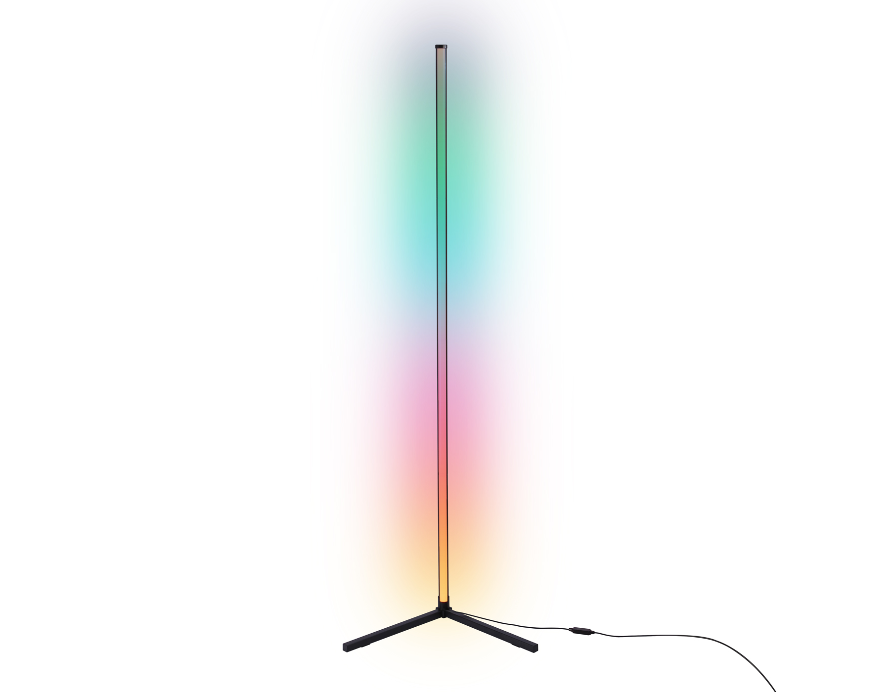 Светильник светодиодный напольный с пультом FL8027 BK черный LED 20W RGB D32*1650 (ПДУ РАДИО 2.4G)