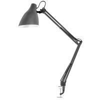 Светильник настольный CAMELION KD-335 C09 светло-серый (с метал. струбц. 230V 40W E27) АКЦИЯ!!!