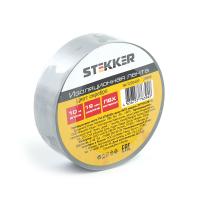 Изоляционная лента STEKKER 0,13*19 10 м. серебро, INTP01319-10