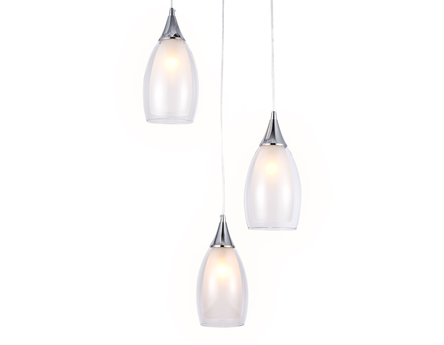 Светильник подвесной Ambrella TR3548/3 CH/CL хром/прозрачный E14 max 40W 370*130*1000