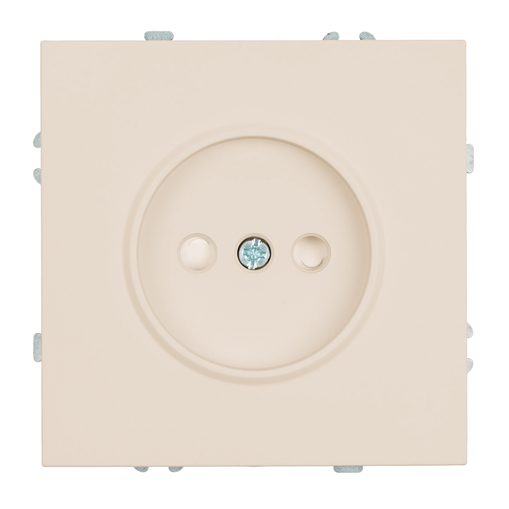Розетка 1-местная с защитной шторкой (механизм),  б/з, 250В, 16А, серия Эмили, RST16-5109-08 кашемир