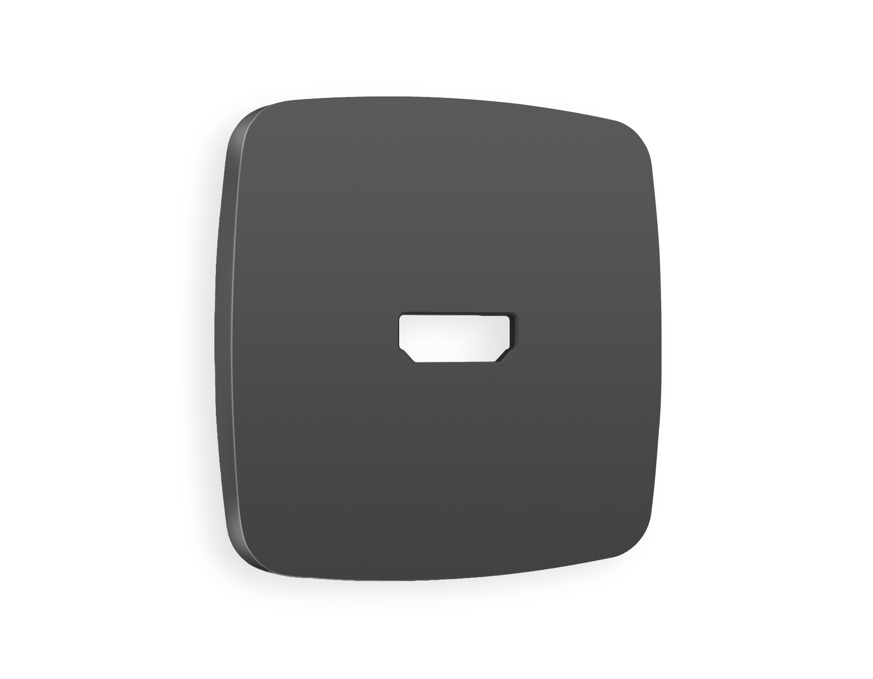 OP9140 Лицевая панель OMEGA (Графит Мягкое касание) для HDMI розетки QUANT