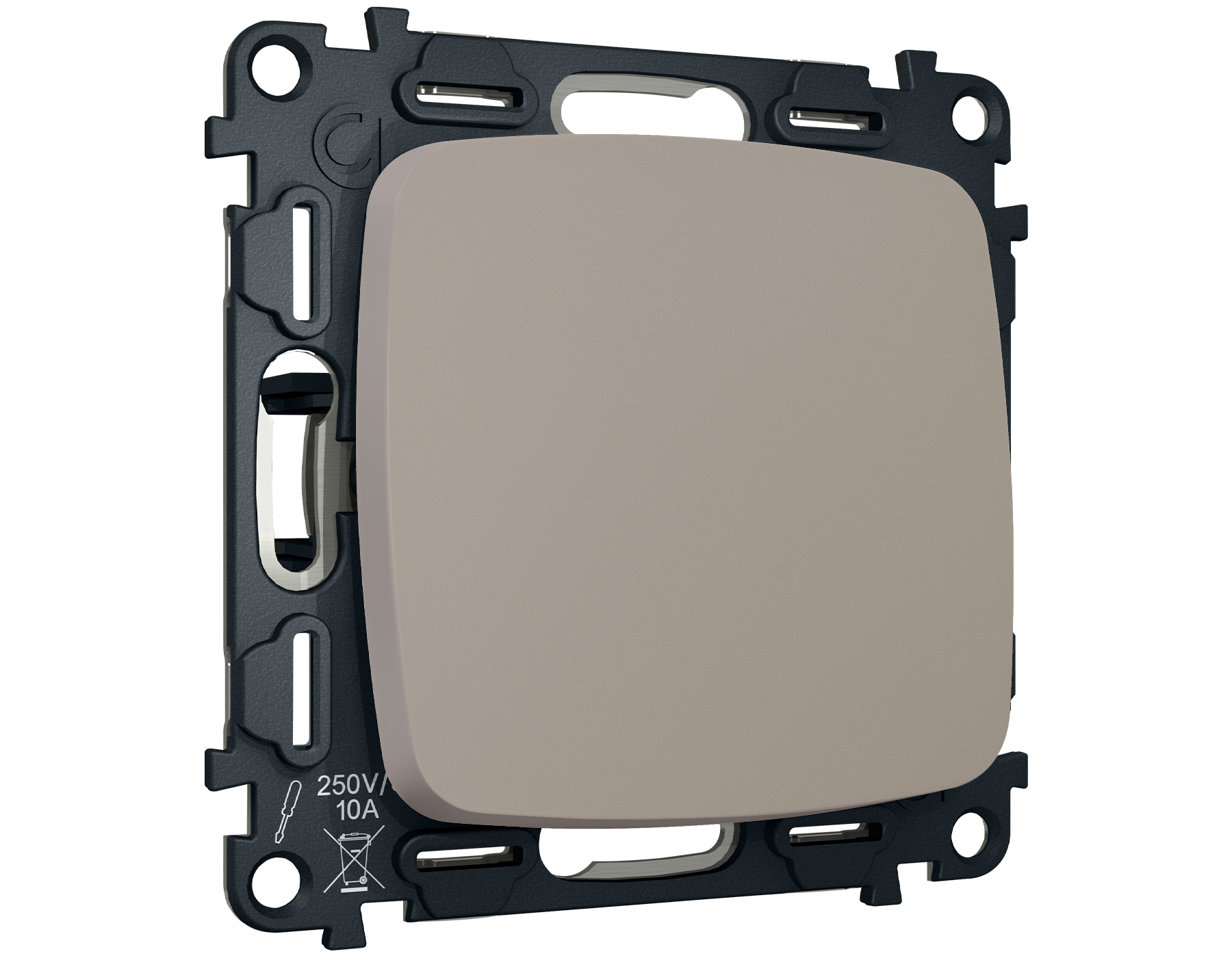 MO361030 Комплект механизма 1-кл перекрестного выкл OMEGA Серо-бежевый матовый QUANT(OP3610,VM112)