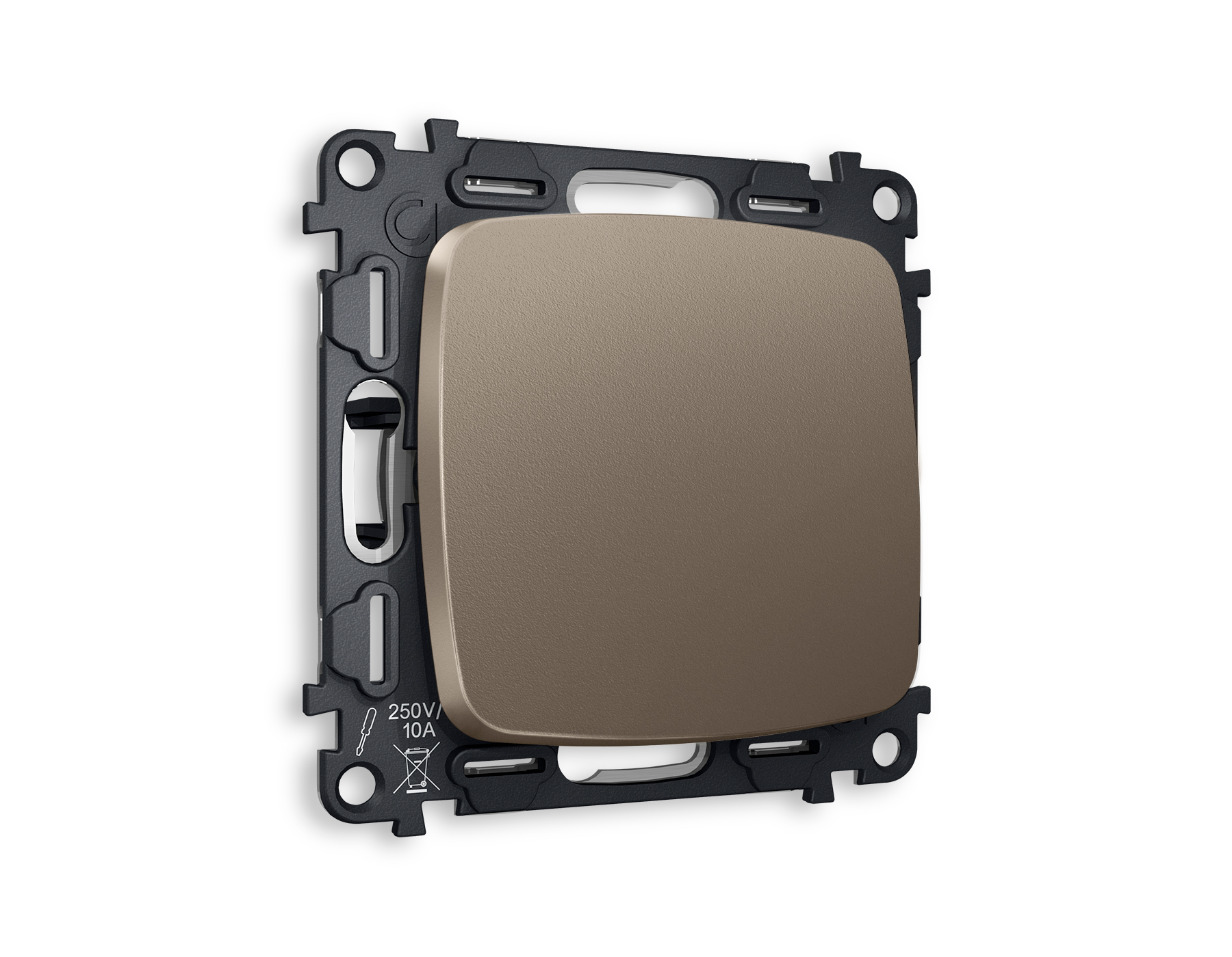 MO631010 Комплект механизма 1-кл выключателя OMEGA Темная бронза матовый QUANT (OP6310, VM101)