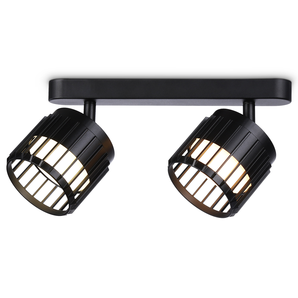 Спот накладной поворотный AMBRELLA TN71163/2 BK черный GX53/2 260*100*125 