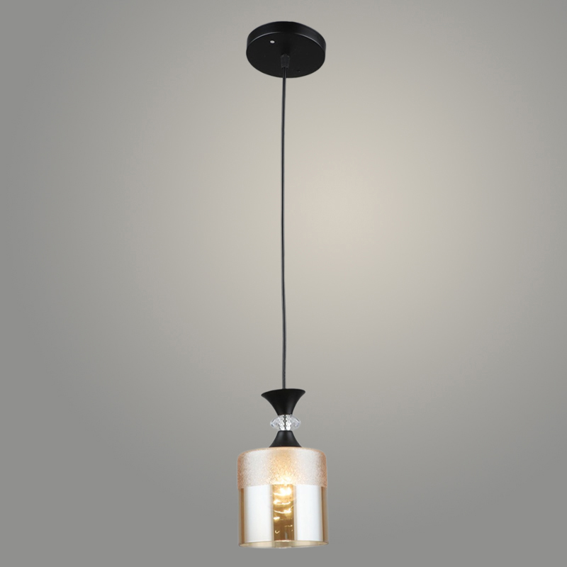 Подвес N5829/1HQ BK+AM черный 1х40W Е27 d120 h800, QH23