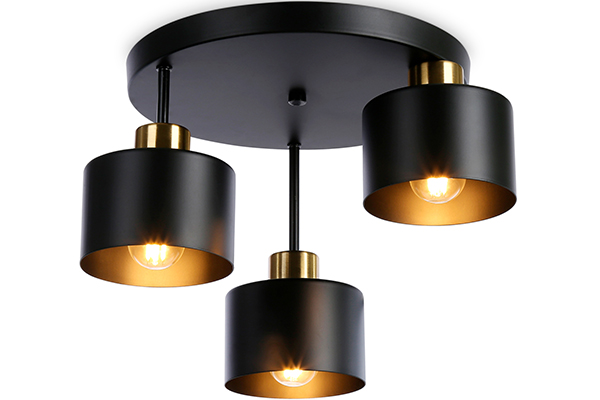 Светильник подвесной в стиле лофт Ambrella TR8121/3 BK/BS черный/латунь E27*3 max 40W D370*265