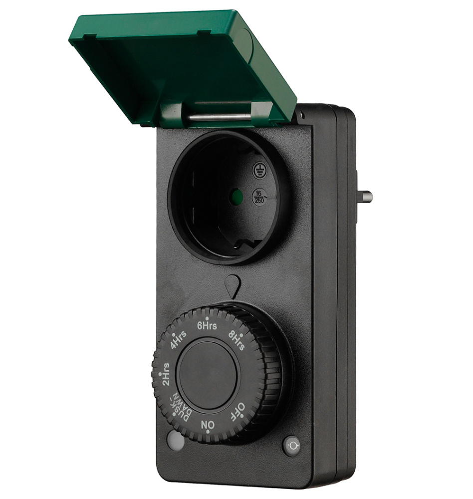 FERON TM29 Розетка с таймером (с датчиком освещенности) в защитном корпусе IP 44 2300W/10A 230V 