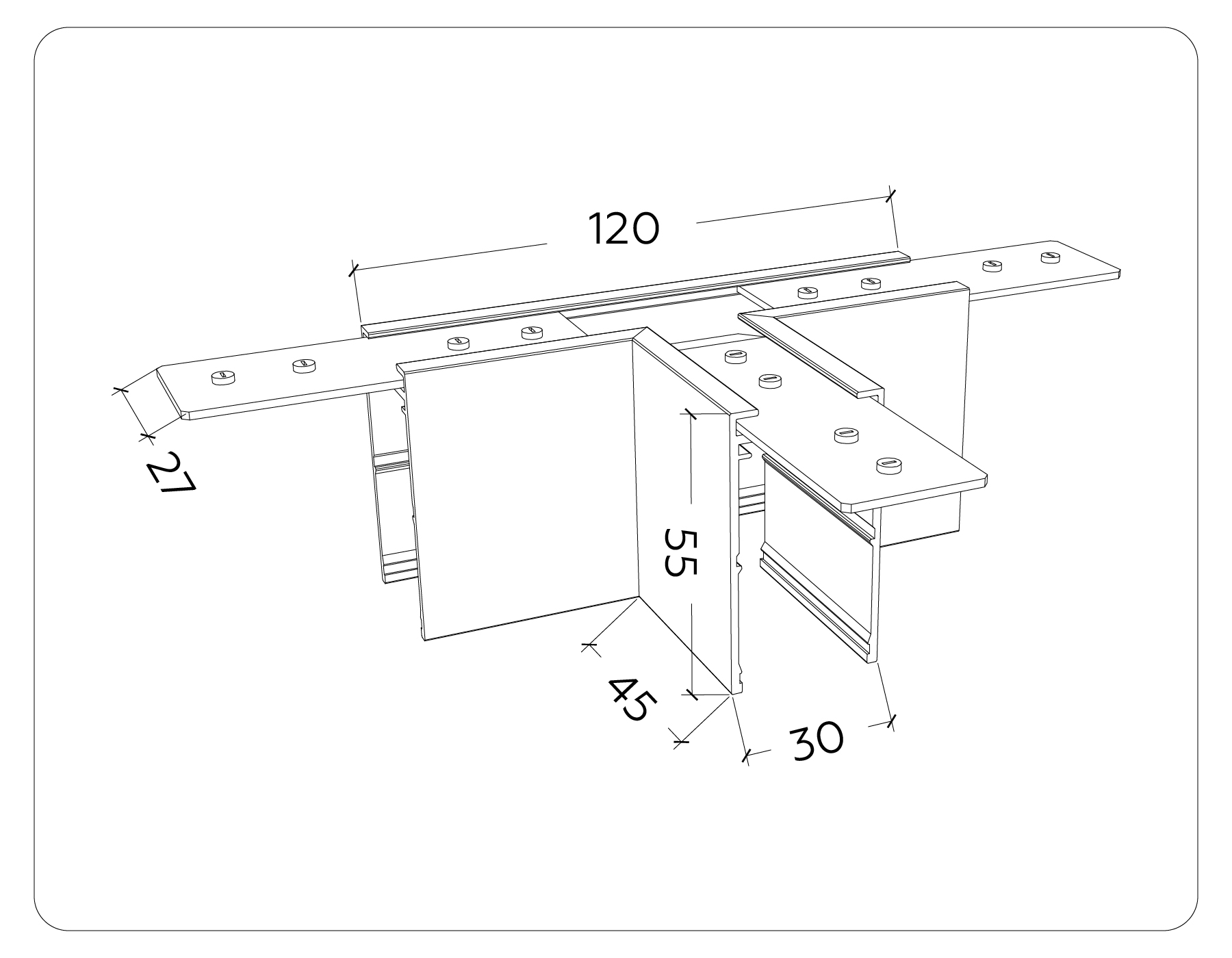 Коннектор Т-образный для накладного шинопровода Magnetic 220V GL1036 BK черный 105*75*52