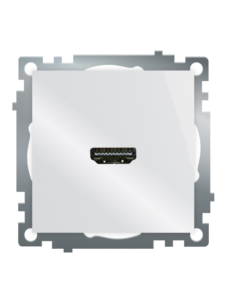 Розетка HDMI 2.1, Type A (механизм), серия Катрин, GLS00-7118-01, белый