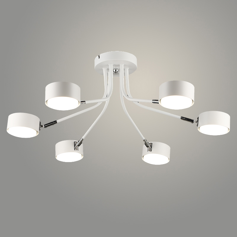 Люстра N6666/6 WT+CR белый/хром 6xW GX53 d585 h200, 24