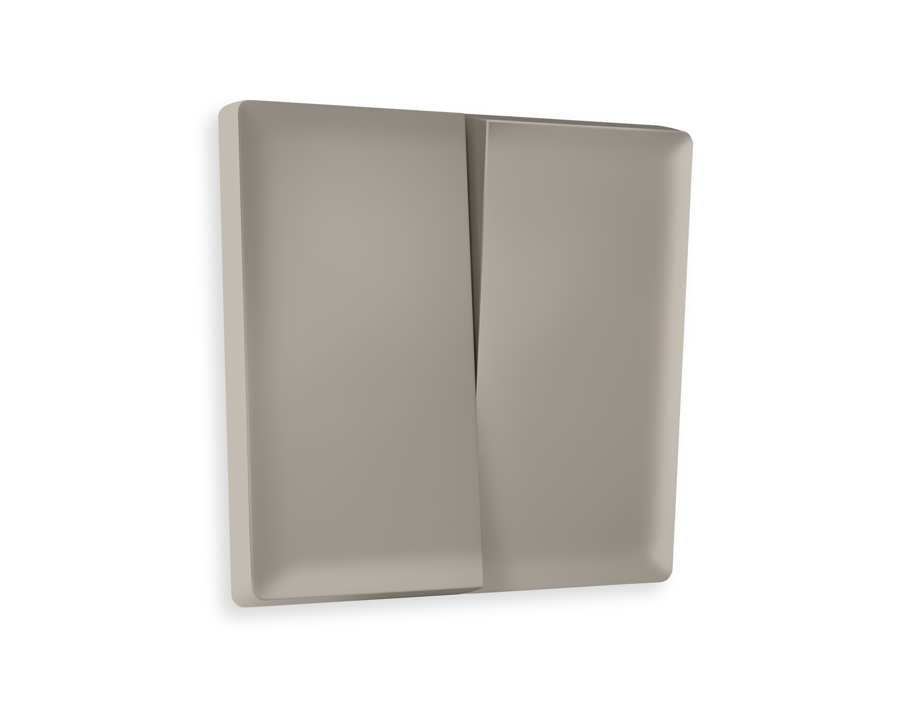 AP3630 Лицевая панель ALFA (Серо-бежевый матовый) для 2-кл выключателей QUANT