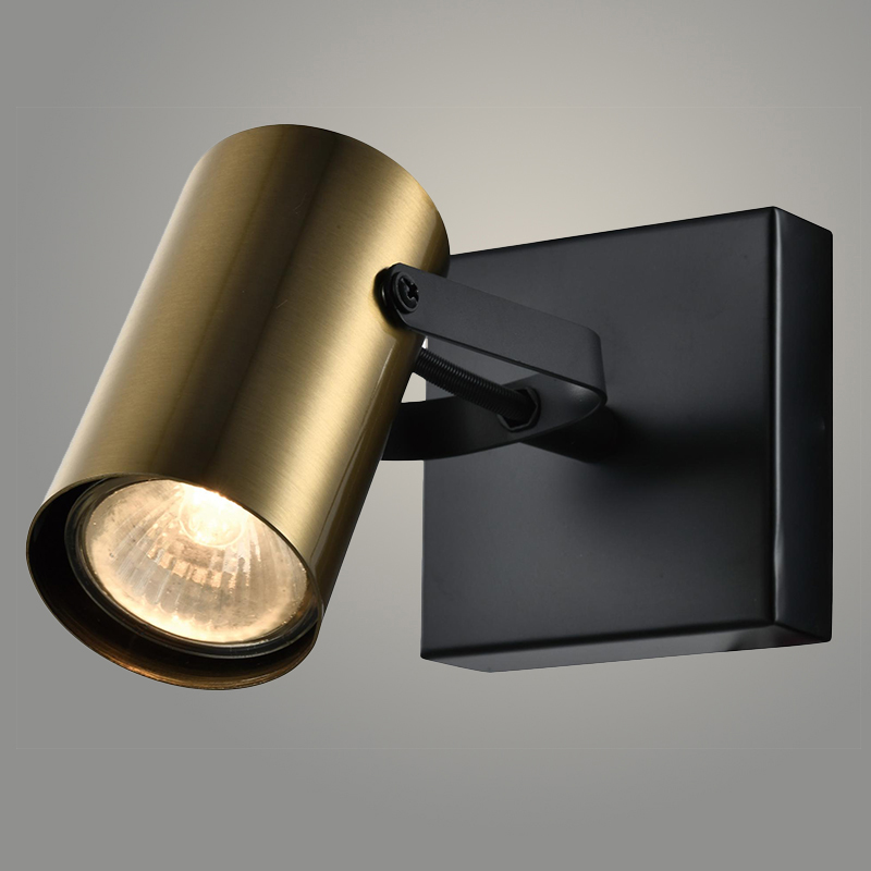 Спот 22470/1 BRASS+BK латунь/черный 1x25W GU10 h130, WAN23