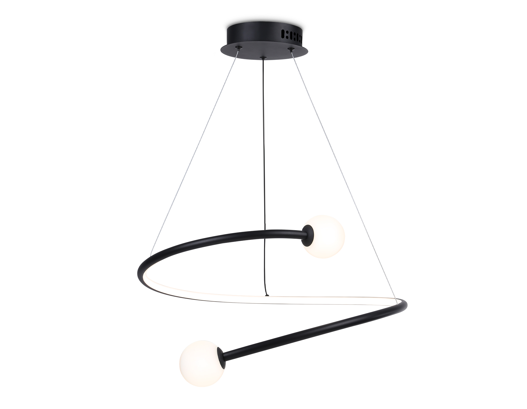 Светильник Ambrella FL66293 BK черный 39W 3000K-6400K D500*1000 (ПДУ ИК)
