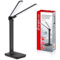 Светильник настольный ULTRAFLASH UF-819 C02 черный Led 12Вт, 6000К, 3ур.яркости, 2 плафона, кожа