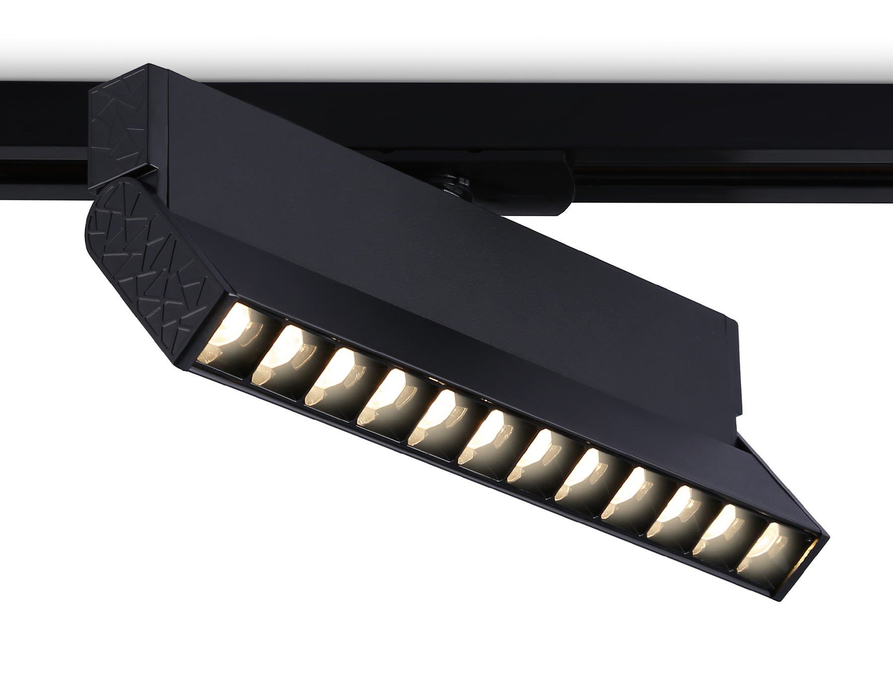 Трековый светодиодный светильник GL6817 BK черный LED 12W 3000K 24° 230*22*87