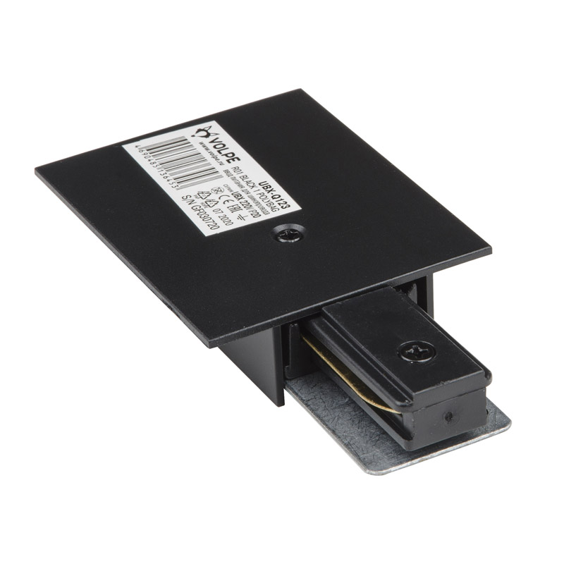 Ввод питания VOLPE UBX-Q123 R01 BLACK 1 POLYBAG для шинопровода типа R, Черный