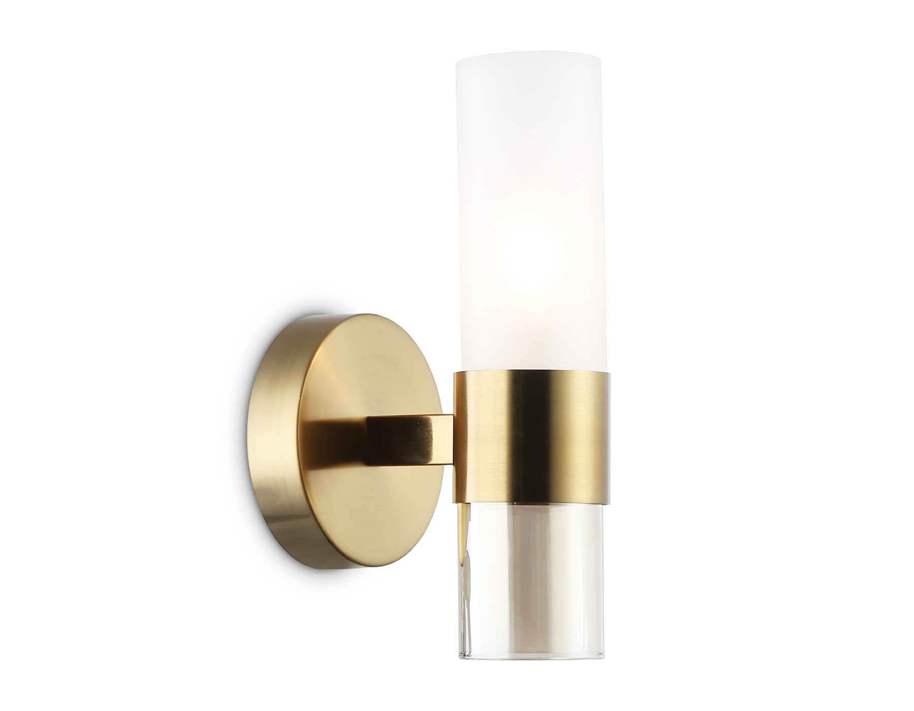 Светильник настенный LH55116 BS/FR/TI латунь/белый матовый/янтарь E14 max 40W 130*100*225