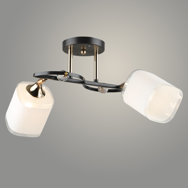 Люстра N6204/2 COFFEE+FGD кофе/золото 2x40W E27 d520 h230, QH23