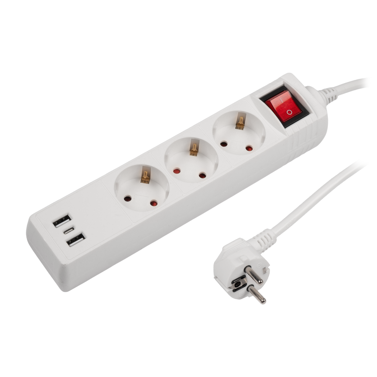 Удлинитель ФAZA FES-03AC-500 USB (3 х 5) заземл., выкл.