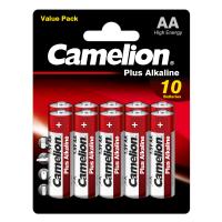 Батарейка CAMELION Plus Alkaline BL10 LR6 (LR6-BP10, пальчиковая батарейка АА 1.5В)