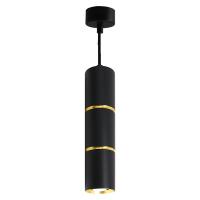 Светильник на подвесе FERON ML1868 MR16 35W, 230V, GU10, чёрный, золото D55*H180 