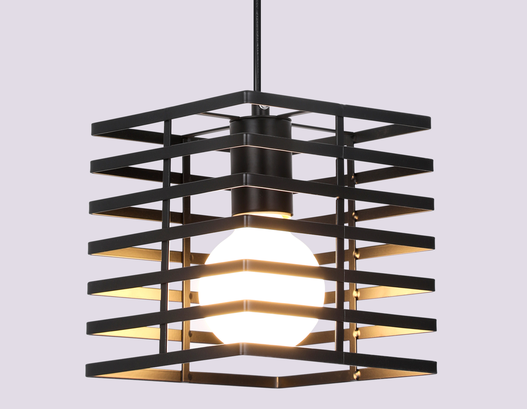 Светильник подвесной в стиле лофт Ambrella TR8411 BK черный E27 max 60W 160*160*950