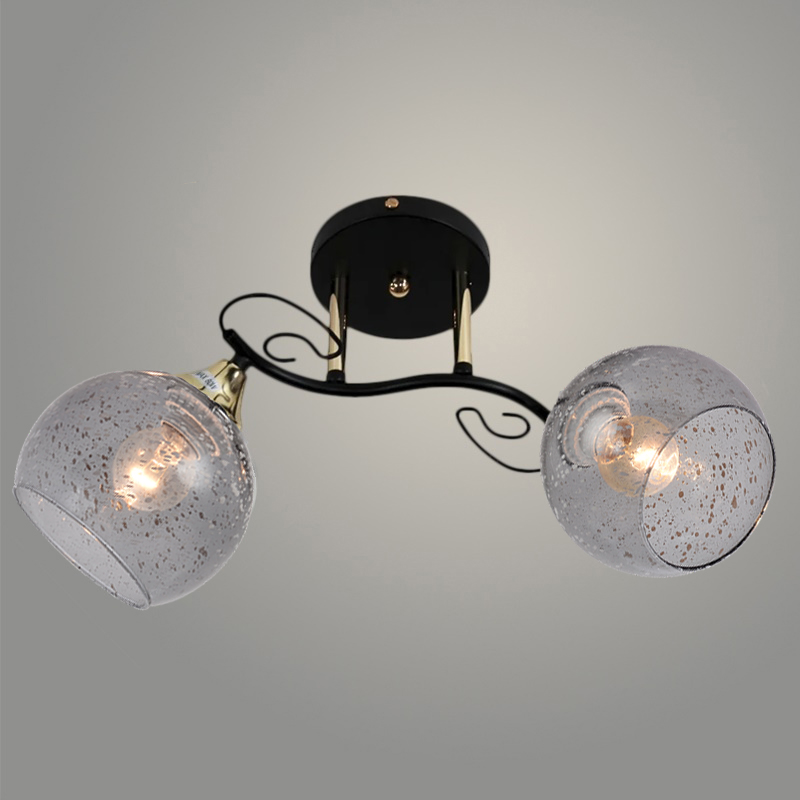 Люстра 11295-9/2 черный/золото НПБ 01-2х60-135 (Плафон XA1545)  Серия М1 Е27 ГУ 2x60W Е27,1005405544