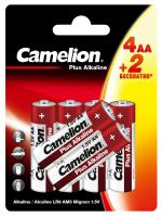 Батарейка CAMELION Plus Alkaline 4+2 LR6 (4+2LR6-BP, батарейка,1.5В)