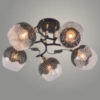 Люстра XA1638B/5 BK+FGD черный/золото 5х60W E27 d560 h250, HN25