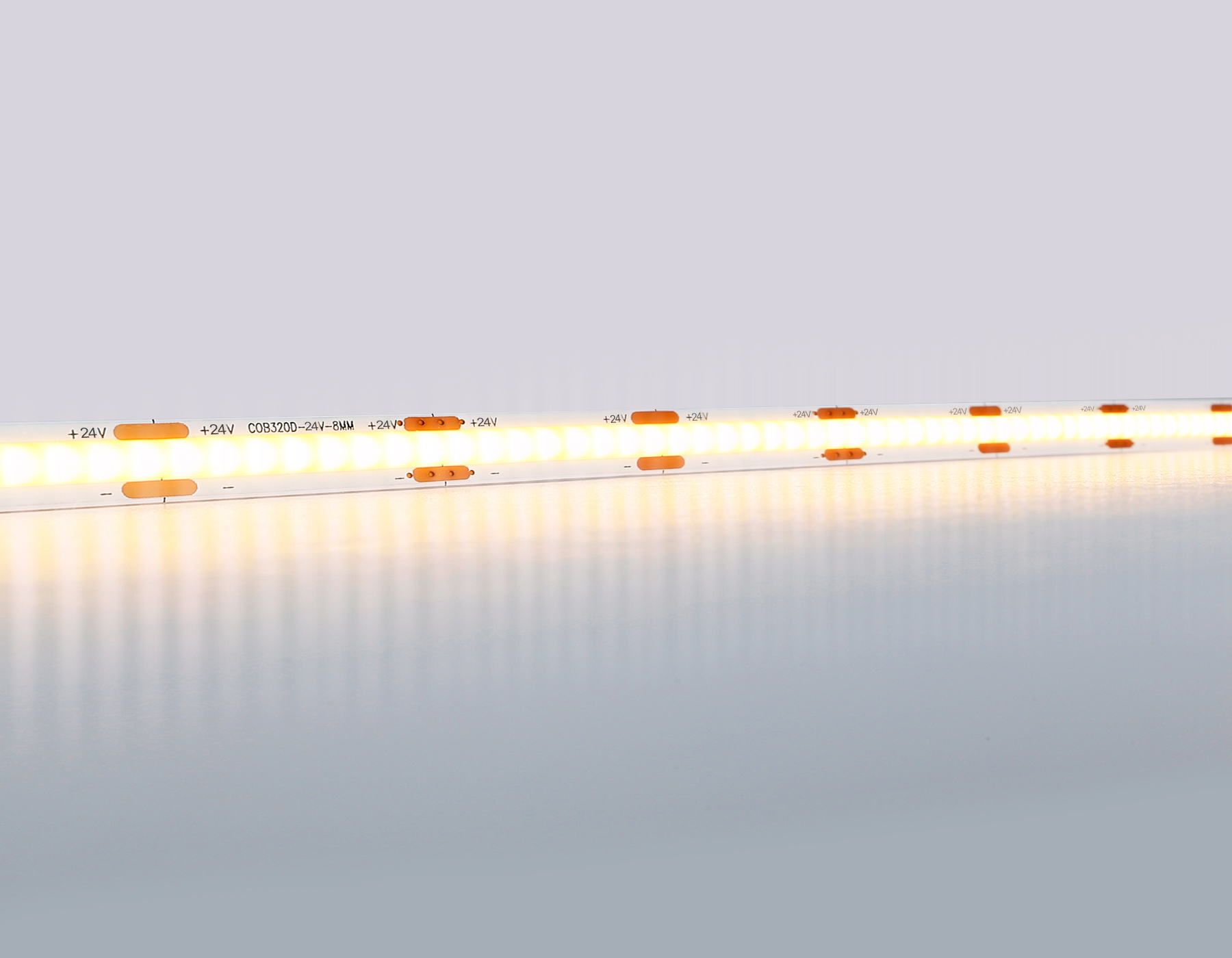 Светодиодная лента AMBRELLA GS4651 COB 320Led /10W m/ 24V IP20 3000K/ 5000*8*1.54mm (2 конт.)