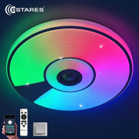 Люстра светодиодная музыкальная ESTARES SONG RGB 80W R-APP-480x75-WHITE/CHROME/SHINY-220-IP20